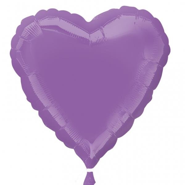 Folienballon Herz flieder metallic*