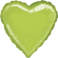 Folienballon Herz limettengrün metallic*
