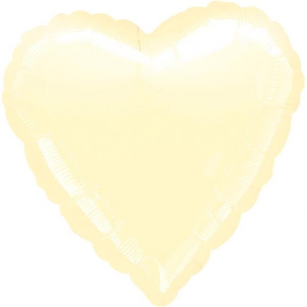 Folienballon SC - Herz elfenbein perlmutt metallic*