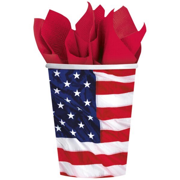 Pappbecher USA Flying Colors