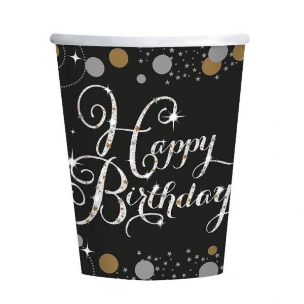 Pappbecher HBD - Geburtstag Sparkling Celebration