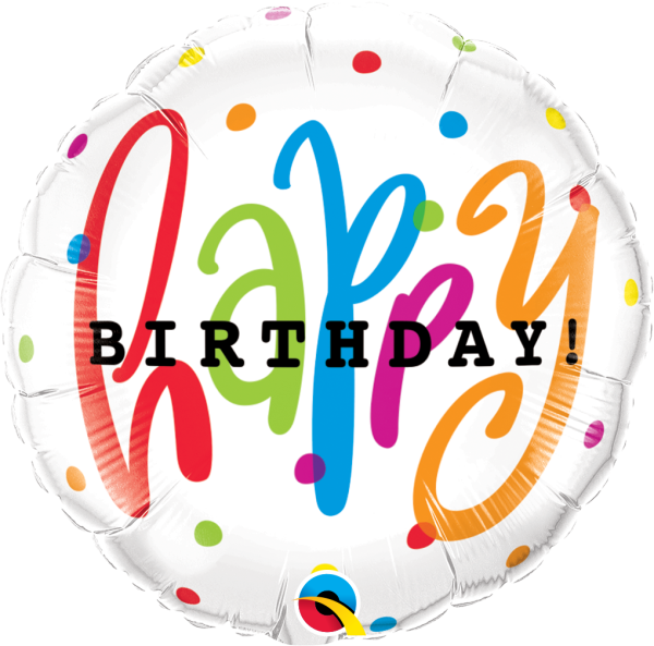 Folienballon HBD - Birthday Dots