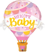 Folienballon Baby - Welcome Baby Pink Balloon