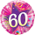 Folienballon Zahl 60 Shining Star Hot Pink