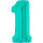 Folienballon Zahl 1 - Tiffany