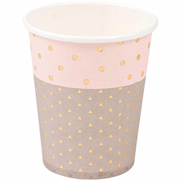 Pappbecher Konfetti rosa