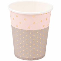 Pappbecher Konfetti rosa