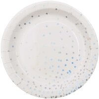 Pappteller Konfetti holographic