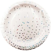 Pappteller Konfetti holographic