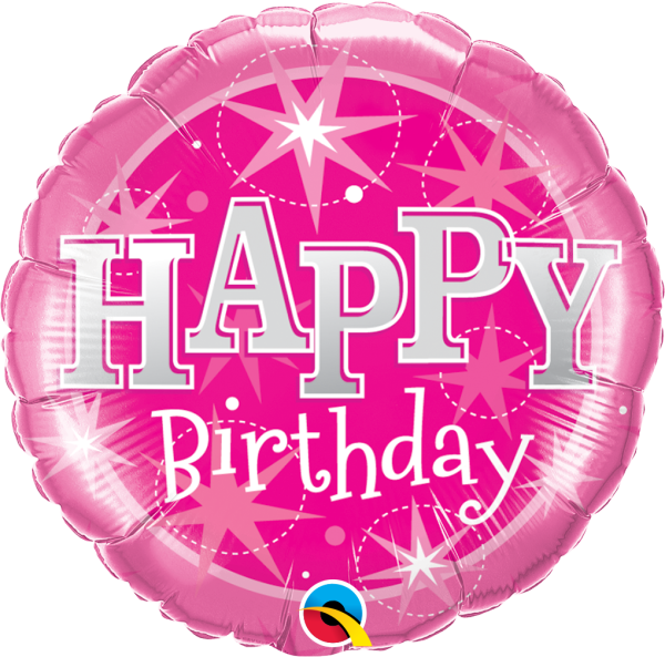Folienballon HBD - Birthday Pink Sparkle