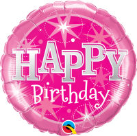 Folienballon HBD - Birthday Pink Sparkle