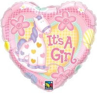 Folienballon Its A Girl Soft Pony rosa