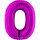 Folienballon Zahl 0 violett