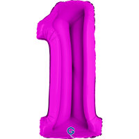 Folienballon Zahl 1 violett