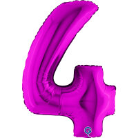 Folienballon Zahl 4 violett