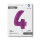 Folienballon Zahl 4 violett