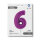 Folienballon Zahl 6 violett