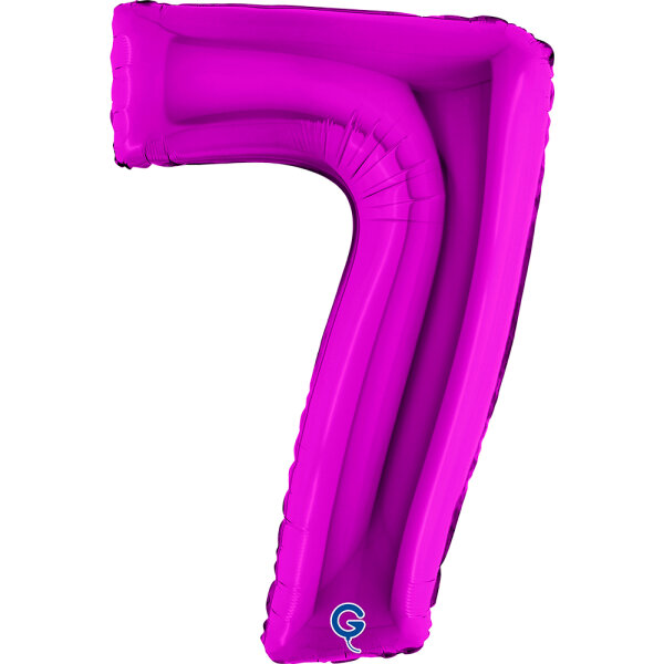 Folienballon Zahl 7 violett