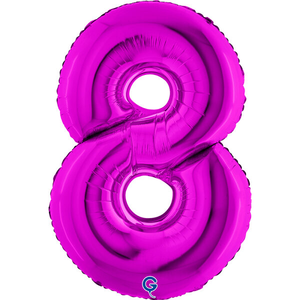 Folienballon Zahl 8 violett