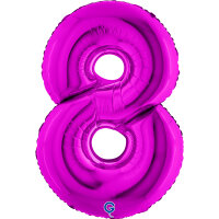 Folienballon Zahl 8 violett