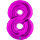 Folienballon Zahl 8 violett