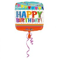 Folienballon HBD - Birthday Bright & Bold