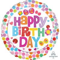 Folienballon HBD - Birthday Flower*