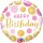 Folienballon HBD - pink & gold Dots
