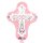 Folienballon Taufe - Pink Cross