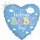 Folienballon BABY - Welcome Baby boy blau holographic
