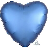 Folienballon Herz Satin Azure