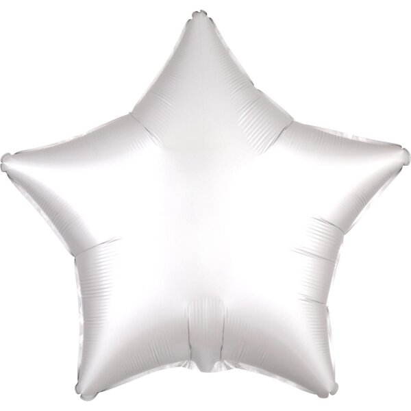 Folienballon SC - Stern Weiß satin luxe