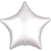 Folienballon SC - Stern Weiß satin luxe