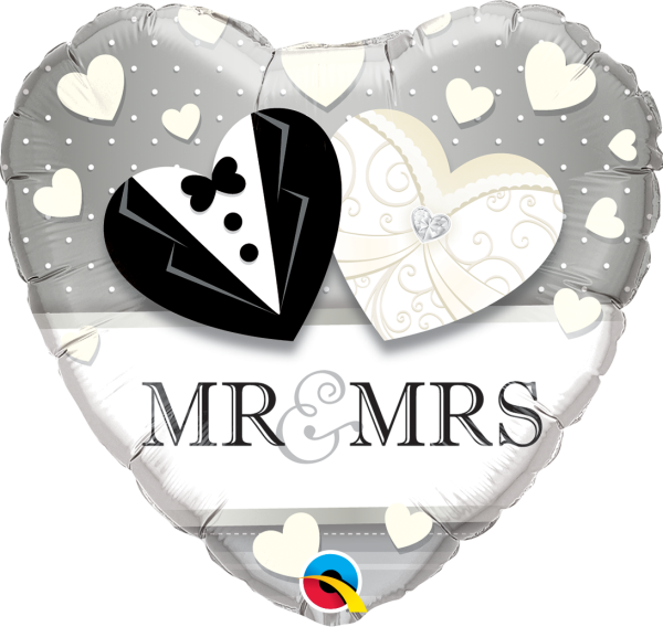 Folienballon Mr. & Mrs. Wedding
