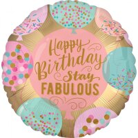 Folienballon HBD - Stay Fabulous Birthday